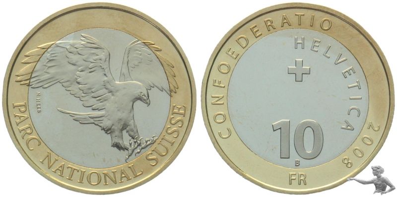10 Franken 2008 B Steinadler | unter Ausgabepreis der Swissmint